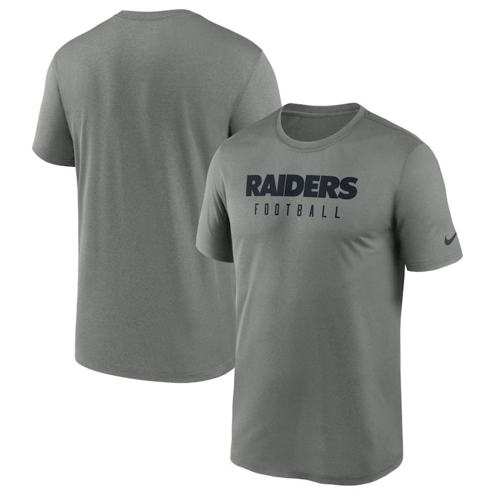 Las Vegas Raiders Nike Heather Gray Sideline Legend Performance T-Shirt Small
